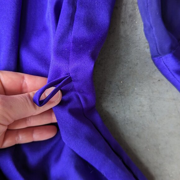 Vintage Victoria's Secret Gold Label Short Purple Robe one size - Picture 6 of 9